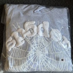 Grey & white spider hoodie 