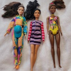 Barbie Dolls Lot Of 3 Beautiful 