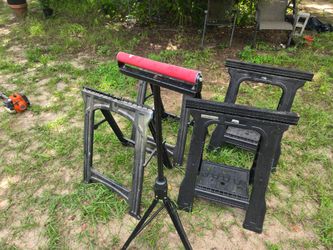 Saw horses and work stand