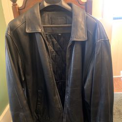 Leather Jacket Mens XL