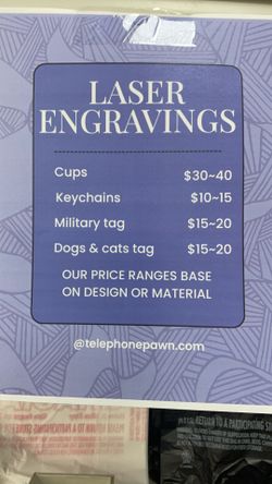 We do laser engraving