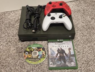 1TB Microsoft Xbox One S Green Battlefield Edition with Games and Two Controllers