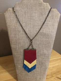 Handmade leather necklace