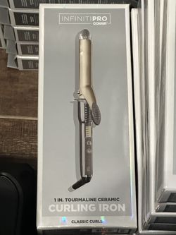 Conair InfinitiPRO Nano Tourmaline Ceramic Curling Iron 1 Inch Classic Curls