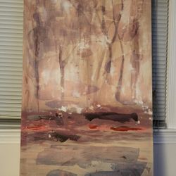 Tree Water Paint Canvas