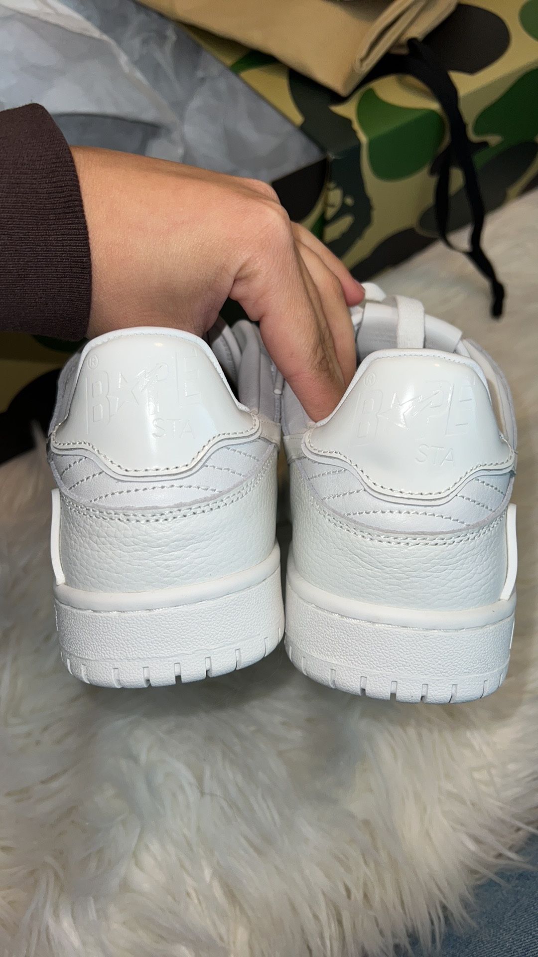 A BATHING APE BAPE STA low-top trainers. Size 7M/8W for Sale in