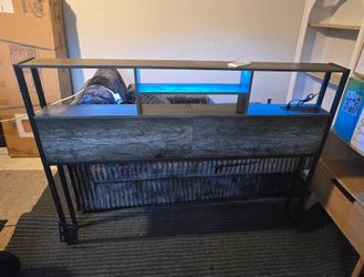 Headboard for Full Size Bed with Storage,Outlets, USB Ports and LED Light & Remote (Head Board Only)Height Adjustable, Reversible, Sturdy and Stable,