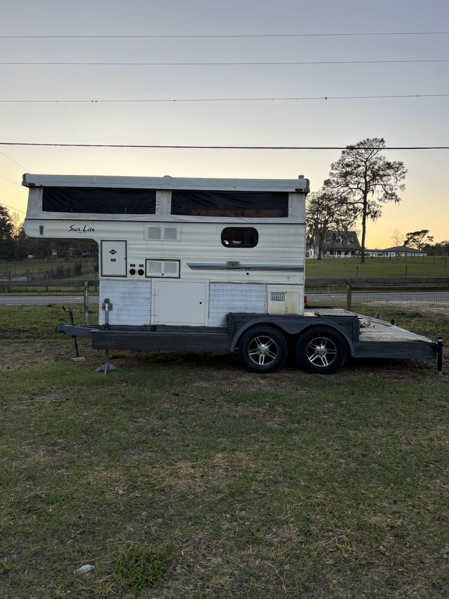 Camper with trailer