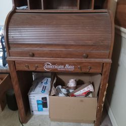 Solid Wood Roll Top Desk
