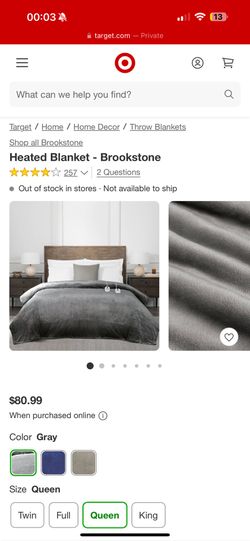 Heated Blanket Brookstone King Size for Sale in Washougal WA OfferUp