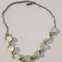 Vintage 1950's Coro Yellow Confetti Necklace