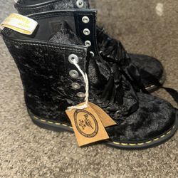 Dr. Martins Velvet Boots 