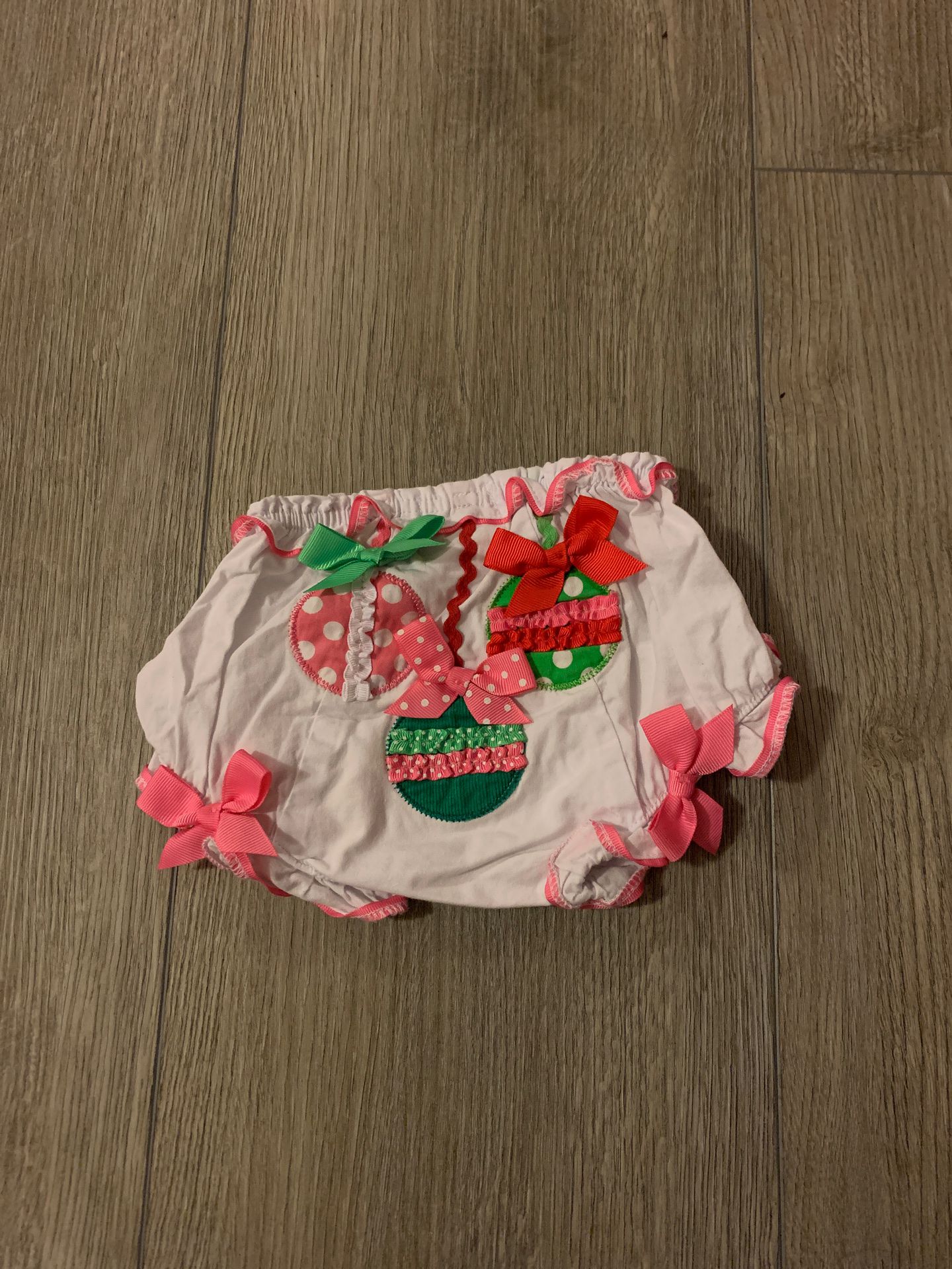 Mud Pie holiday baby girl diaper cover 0-6 months