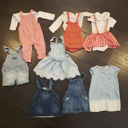 Set Of 8 NEW Girls Clothing (9-24 Months)