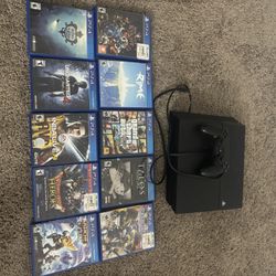 PS4 With Games And Controllers