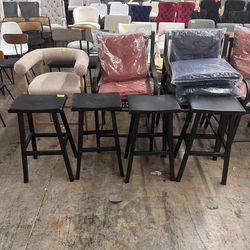 Boho Havens Set of 4 Bar Stools for Kitchen Island Comfortable High Seating Chairs 32 in