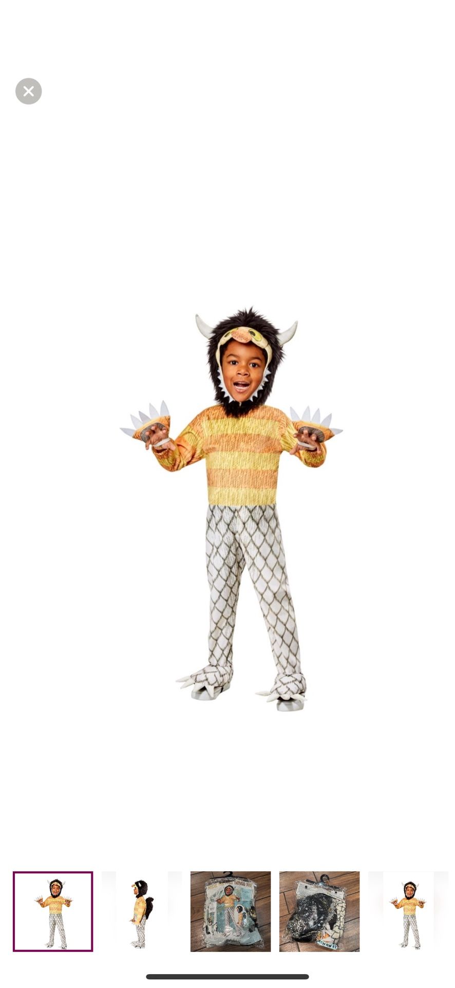 RUBIES Where the Wild Things Grow Carol Child Fancy Dress Costume size 6-12M