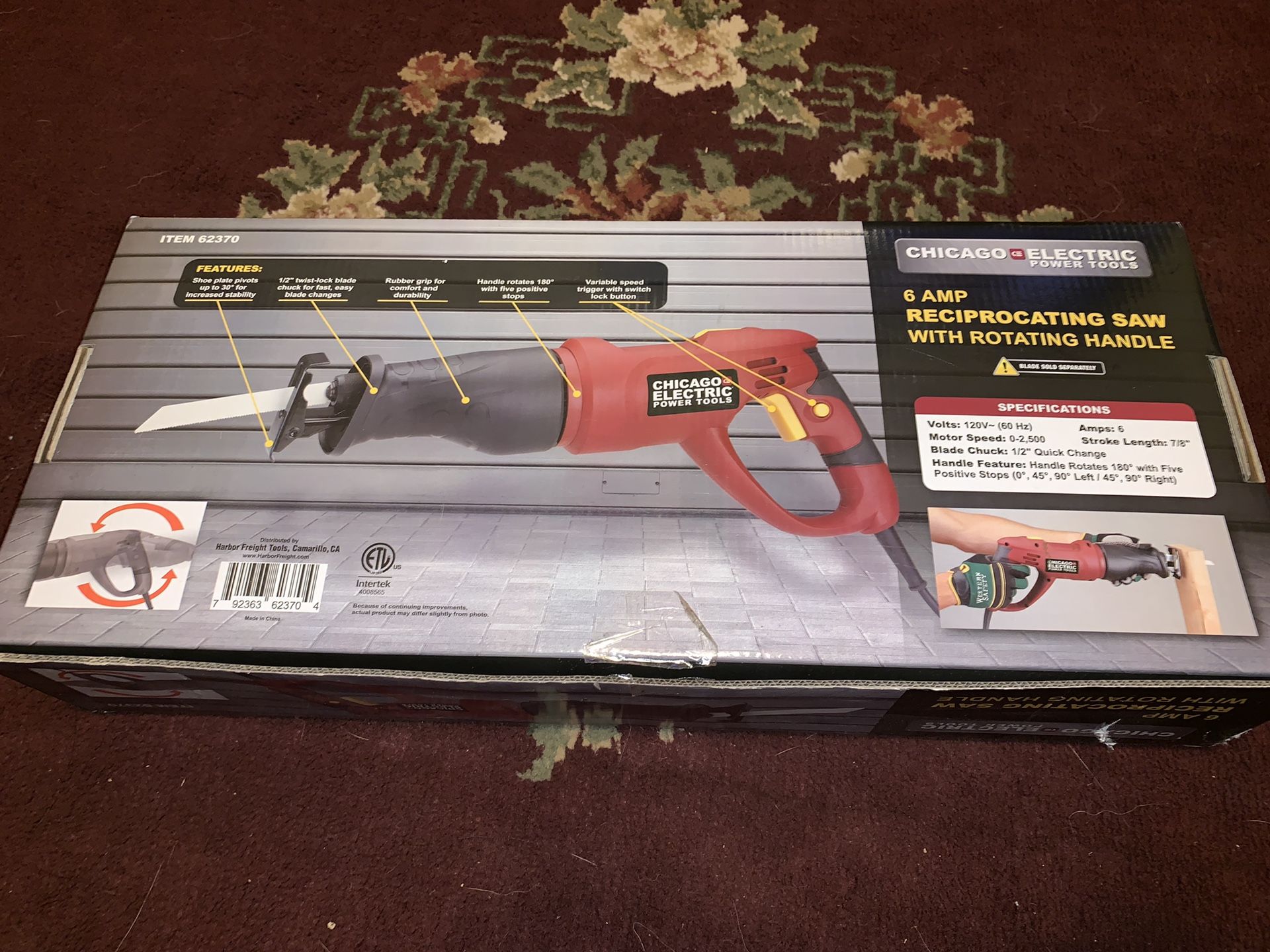 Chicago Electric reciprocating saw. New