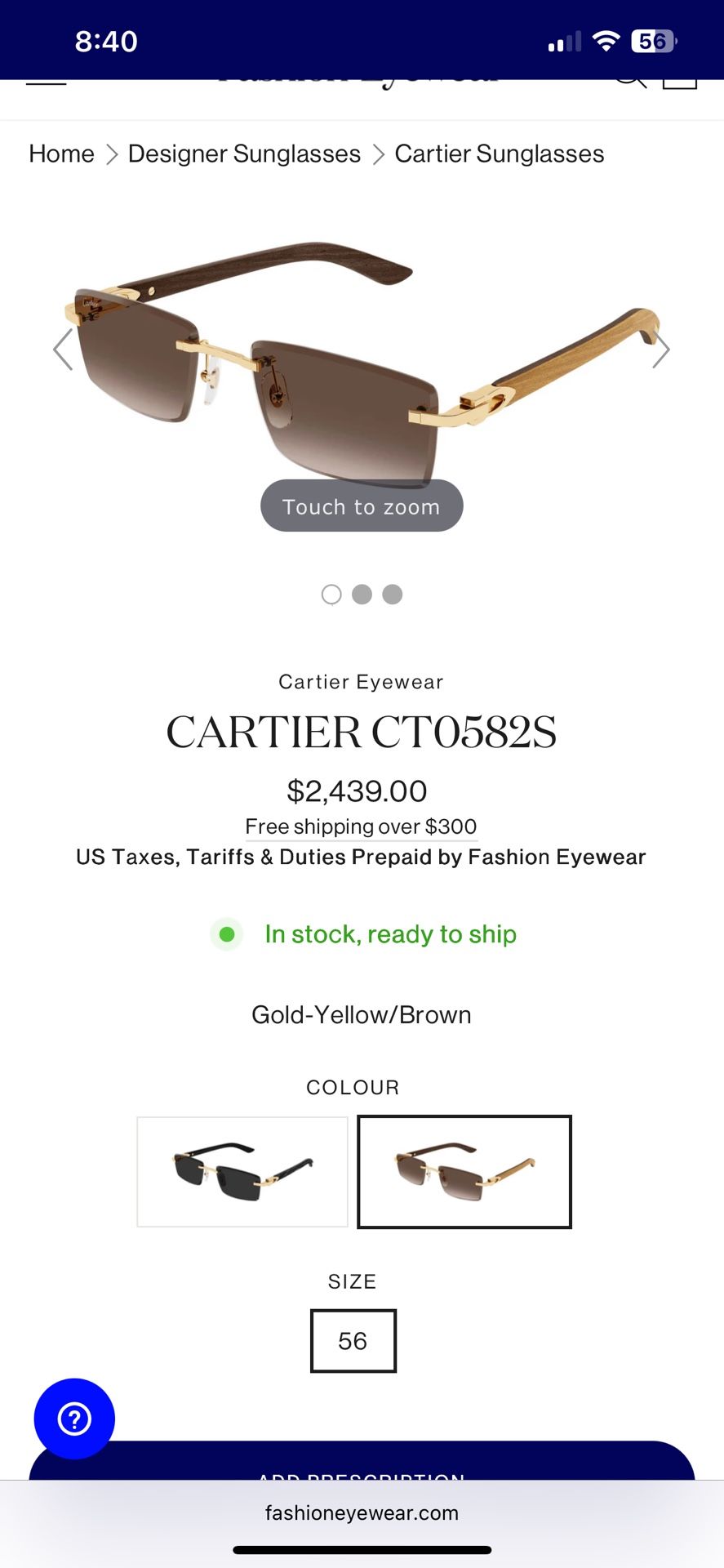 Cartier Wood Frames