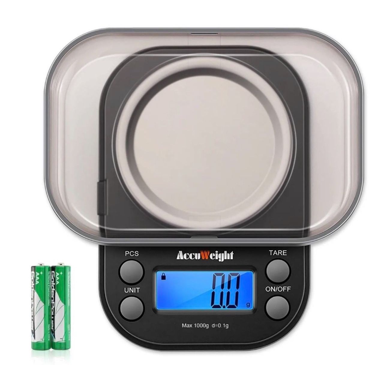 Small Mini Kitchen Scale 1000g / 0.1g Jewelry Portable Pocket Scale Weight Black