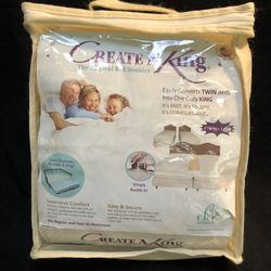 NEW IN BOX! CREATE A KING ! Converts Twin Beds Or Day Bed With Pop Up To A king! 