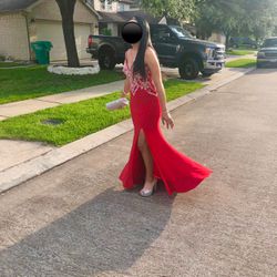 Red Prom Dress / Elegant Dress Size S
