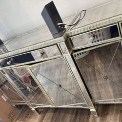 Mirrored  Glass Buffet/Dresser (Z Gallerie)