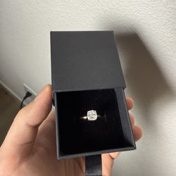 14K Gold 1.5 Carat Cushion Cut Diamond Engagement Ring