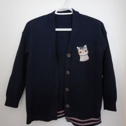 Cat Cardigan Women's Small. NEW