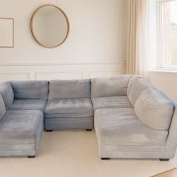 Costco Thomasville Tisdale Modular Sectional Sofa • 5-Piece Modular Sectional • Grey Fabric 