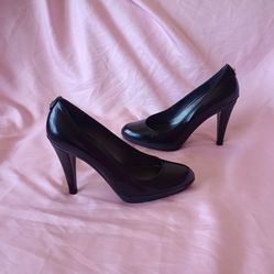 Stuart Weitzman platswoon pump black leather size 7.5
