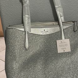 Silver Glitter Kate Spade Purse