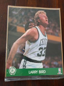 Vintage Larry Bird 8x10 NBA Hoops Photo