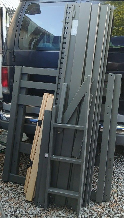 Beautiful Sturdy Twin Loft Storage Bed.