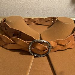 Real Leather Belt, Size L 
