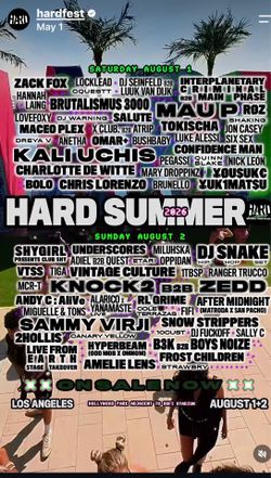 HARD SUMMER GA SUNDAY