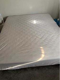 Moving Sale!  California King Size Mattress + Metal Bed Frame  $150 Cash Only  Pickup required. Message me if interested.