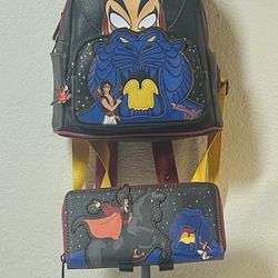 🖤 Disney Jafar Loungefly Mini Backpack + Matching Wallet 🖤