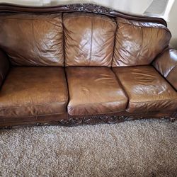 Leather Sofa and Love Seat