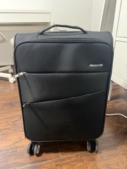 Airport Black Soft-Shell Carry-On Luggage