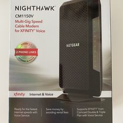 NETGEAR Nighthawk Cable Modem with Voice CM1150V