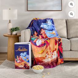 Disney Alladin VHS Boxed Silk Touch Throw blanket
