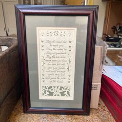 Framed - I rish blessing scherenschnitte