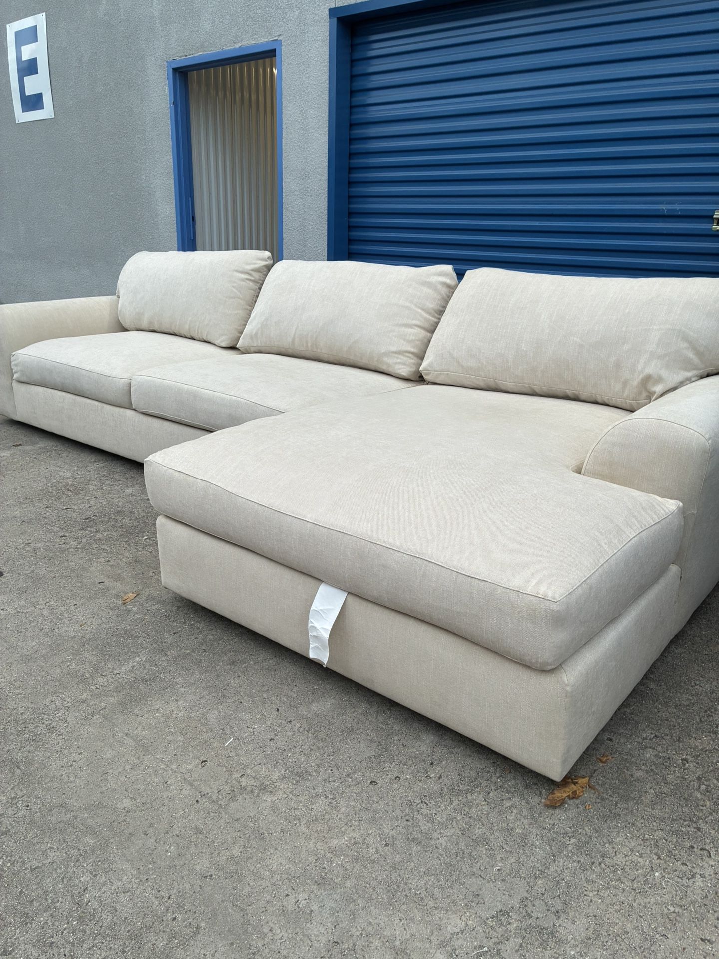 Large Beige Sectional Couch Delivery Available for Sale in San Diego