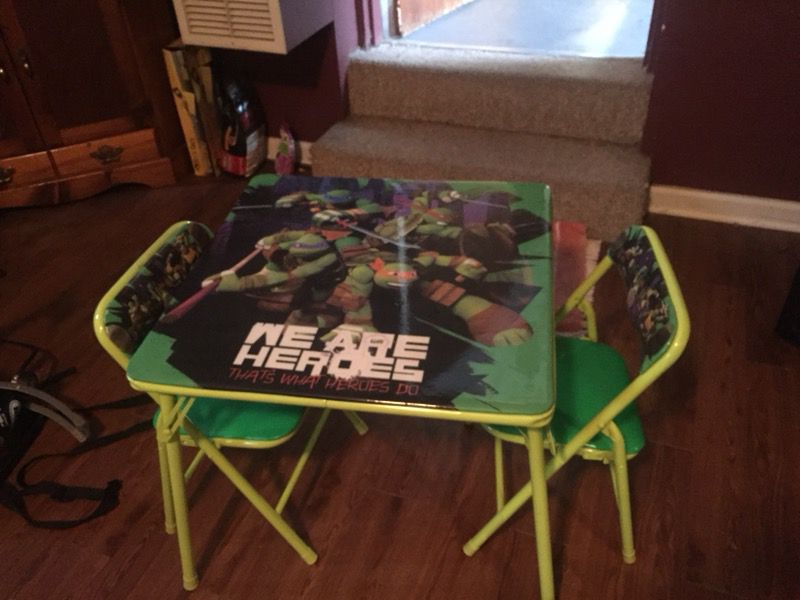 Ninja turtle tables and chairs