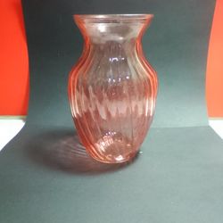 Amber Glass Vase + Clear Glass Vase 8" x 4"
