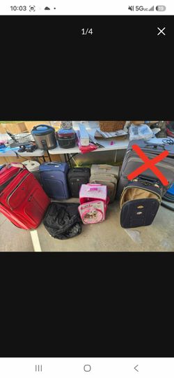 Variety of suitcases