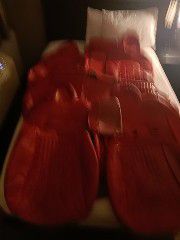 Red seat cover set