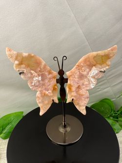 Crystal Flower Agate Butterfly