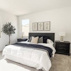 King Black Wood Panel Bed Headband 